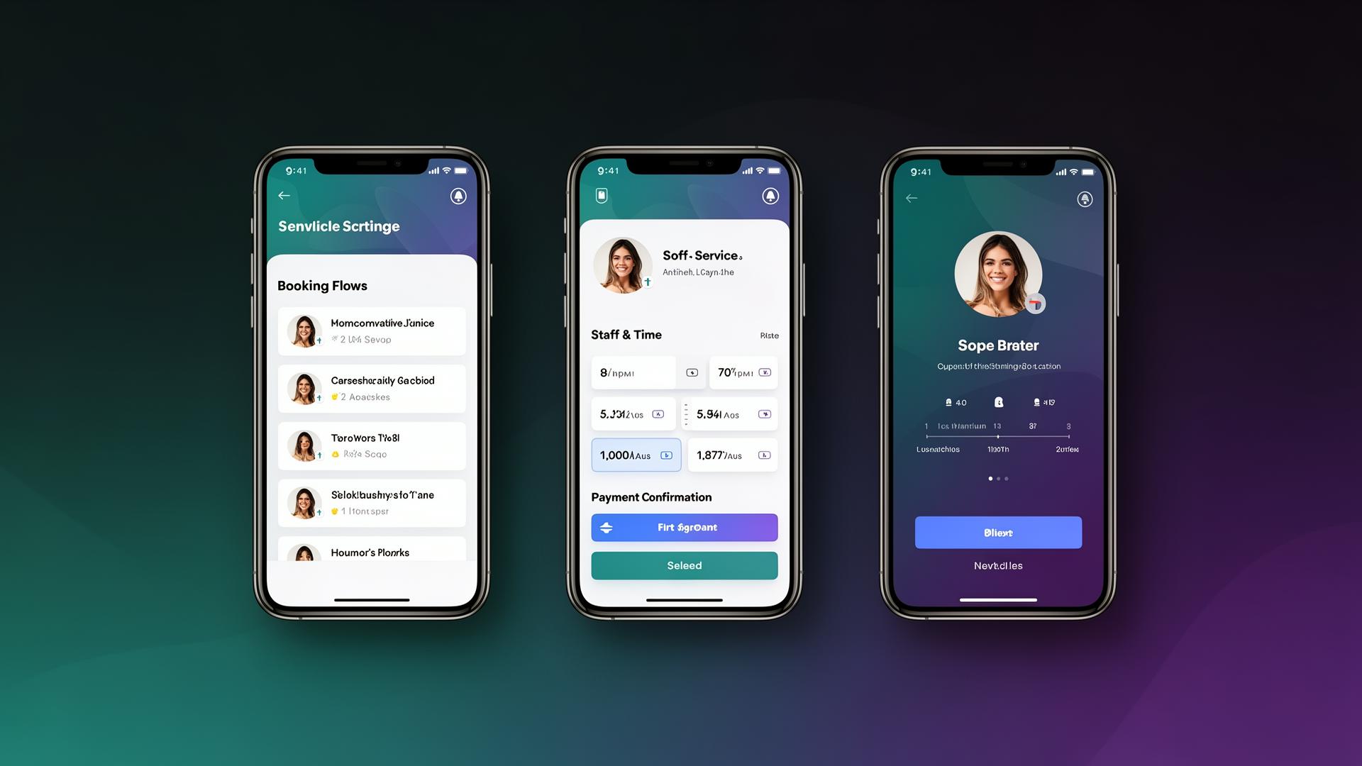 Three-step customer booking flow
